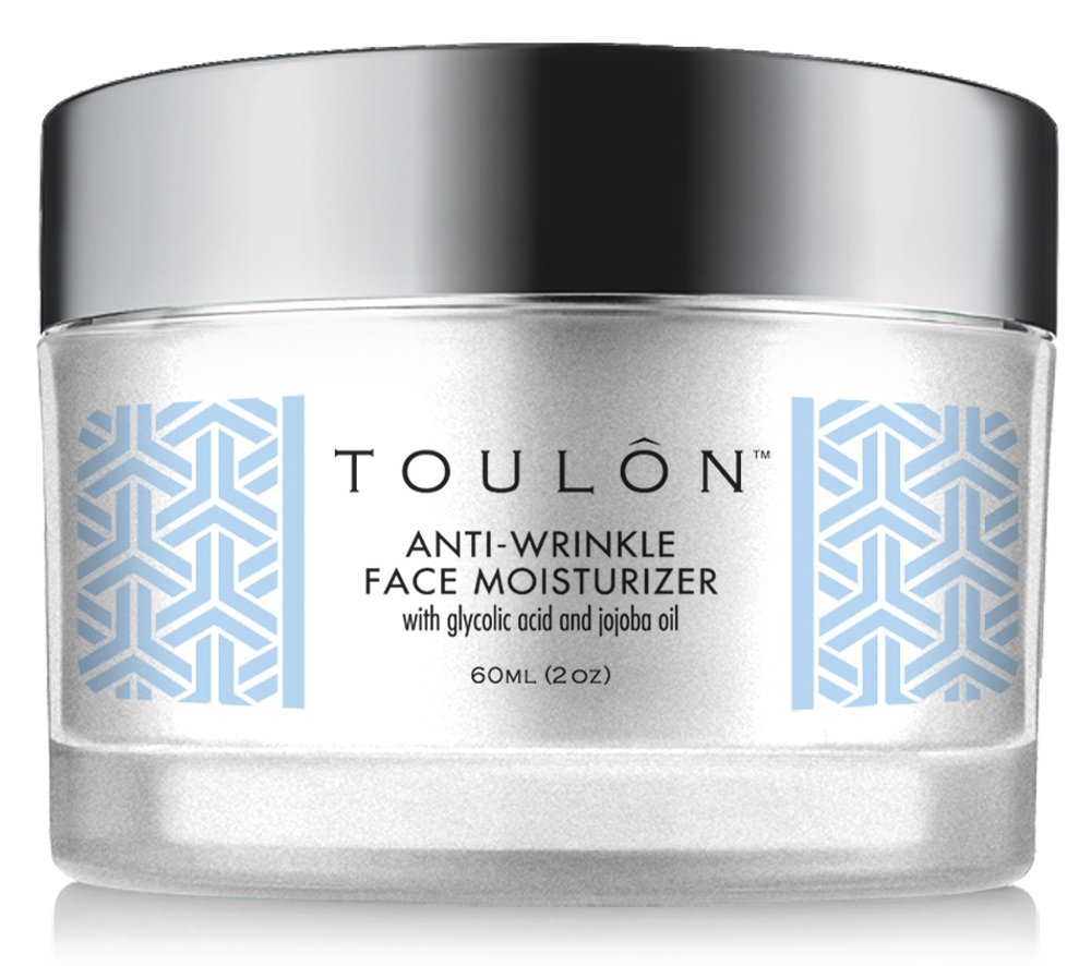 TOULON Glycolic Acid Cream 10% Face Moisturizer with 10% Glycolic Acid & Jojoba Oil for Women and Men - 2.0 Oz (60ml)