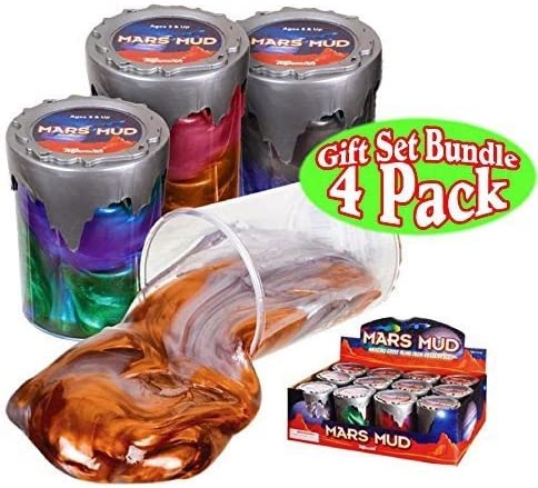 Toysmith Mars Mud (Slime/Putty) Complete Gift Set Party Bundle - 4 Pack