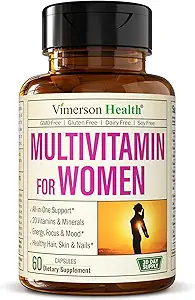 Women s Daily Multivitamin Supplement - Biotin, Vitamins A B C D E, Calcium, Zinc, Lutein, Magnesium, Manganese, Folic Acid & More. Natural, Non-Gmo, Gluten Free & Dairy Free Multivitamins for Women