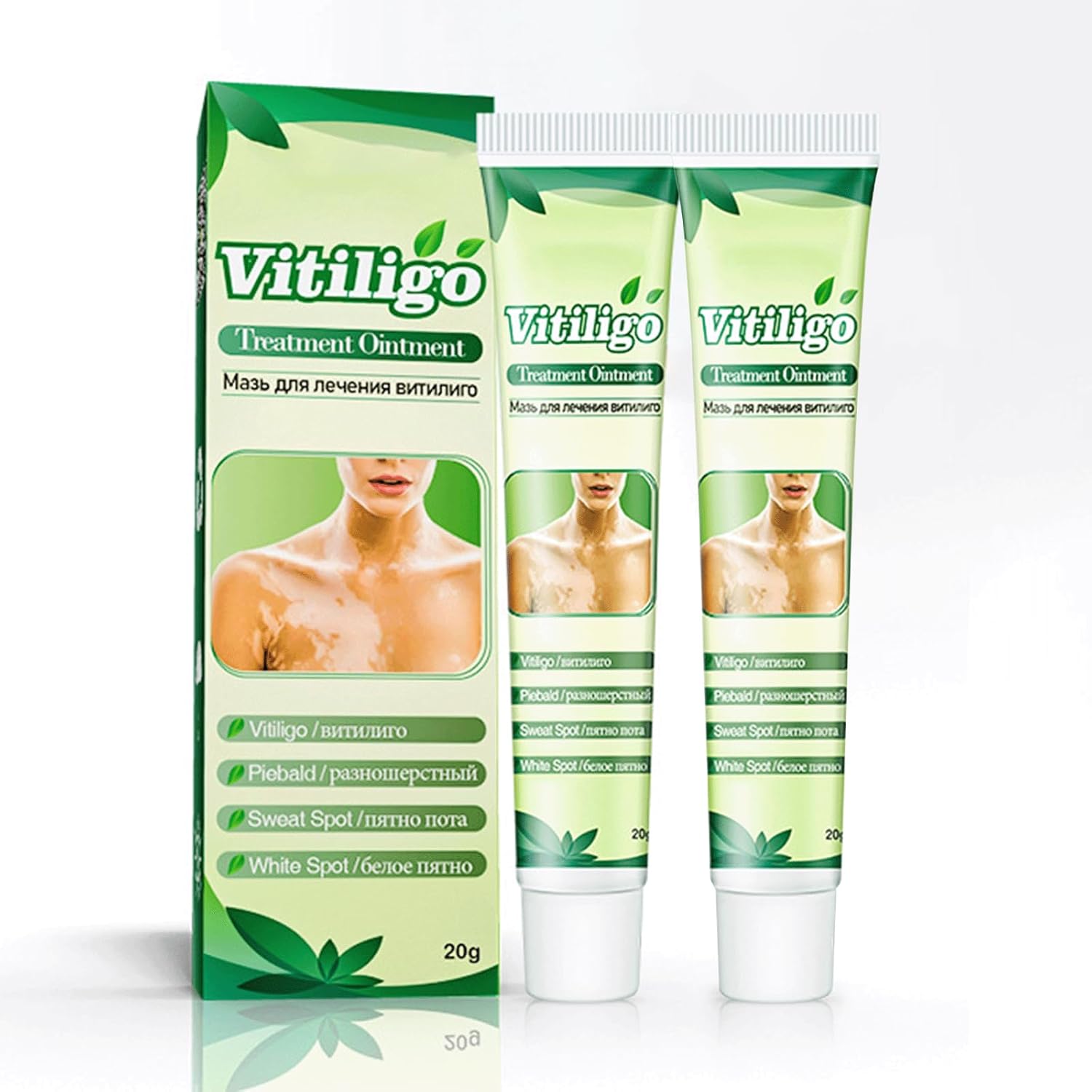 Vitiligo Treatment Cream, Natural Mild Restore (2pcs) - Effective Skin Restoration