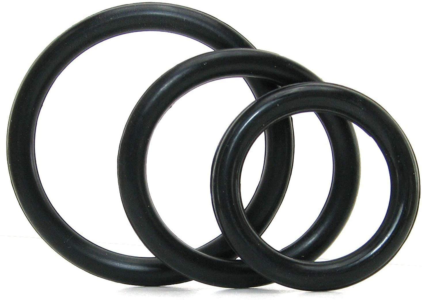 VLOKT Soft Silicone Cook Penis Rings for Men, Couples Sex - Black