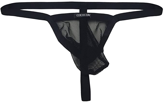 Winday Men s Sexy Underwear Thong G-string Elastic Smooth Bikini Underwear, Small, Black