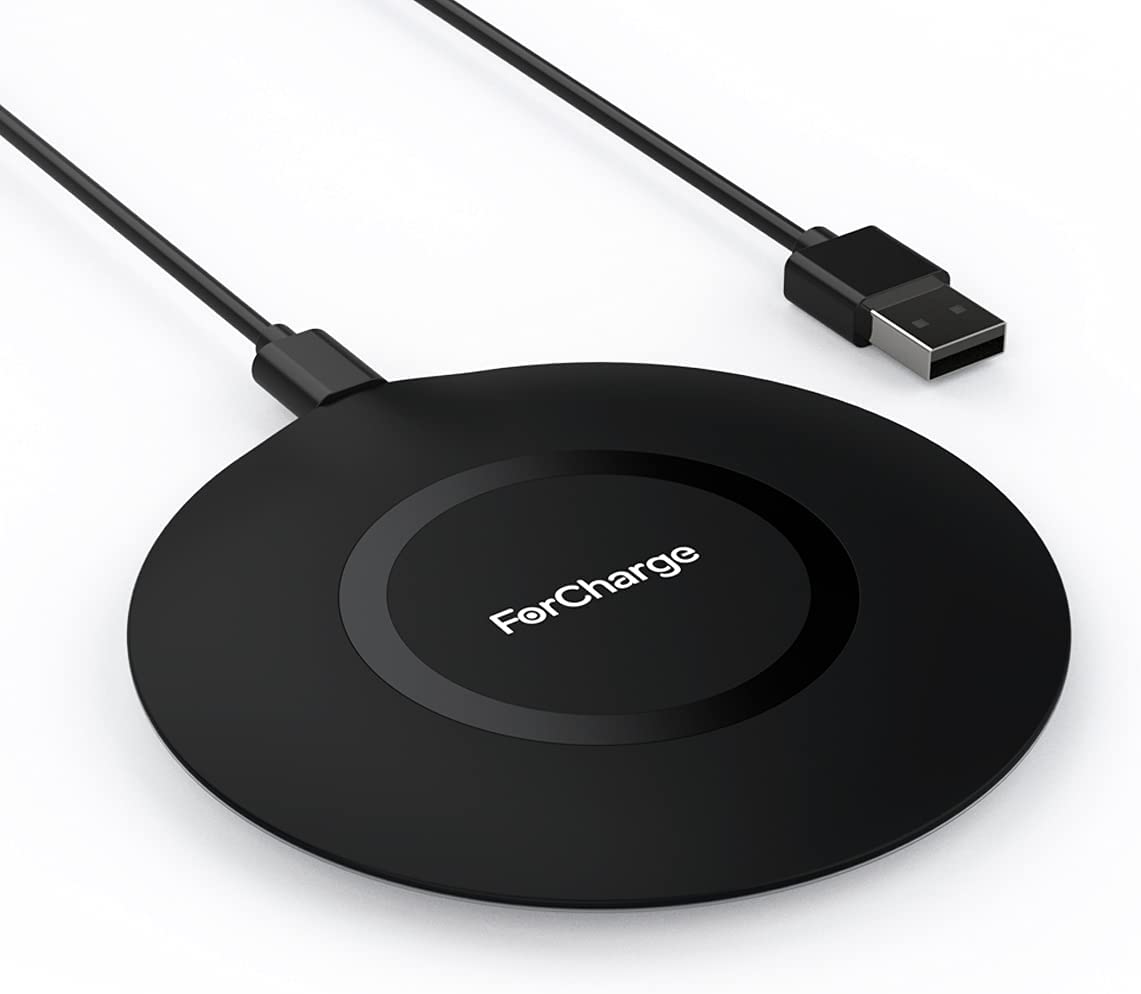 LETSCOM Wireless Charger, Qi-Certified 15W Max Fast Wireless Charging Pad Ultra Slim, Compatible with iPhone 11/11 Pro Max/XS Max/XR/XS/X/8/8+, Galaxy Note 10/Note 10+/S10/S10+/S10E (No AC Adapter)