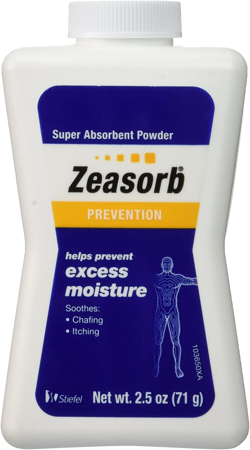 Zeasorb Absorbent Jock Itch Powder, 5 Pack - 2.5 Oz (71g)